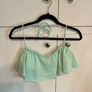 LA Hearts ruffle bikini top size L